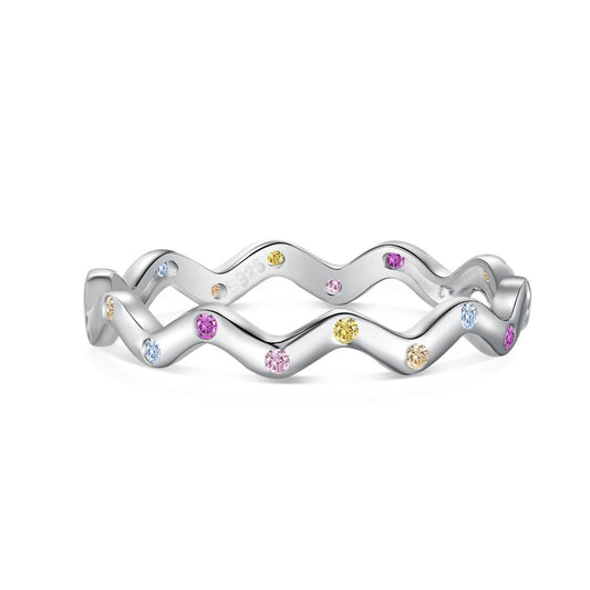 [Perla Lux]Ornate Vibrant Round Cut Daily Ring