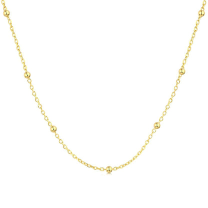 [Perla Lux]Small Bead Clavicle Chain Simple Necklace