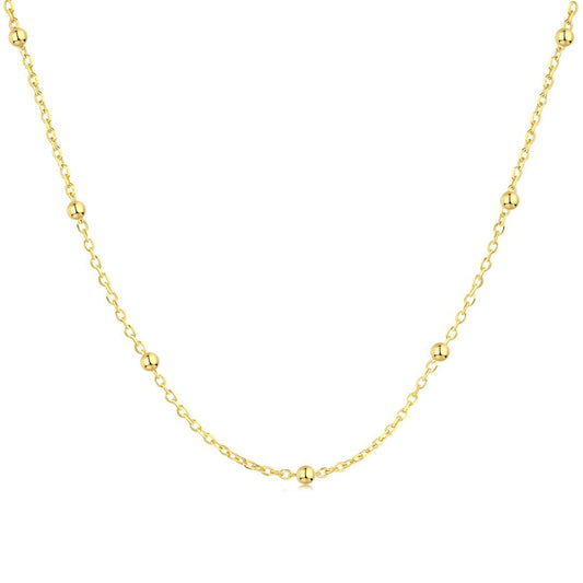 [Perla Lux]Small Bead Clavicle Chain Simple Necklace