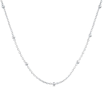 [Perla Lux]Small Bead Clavicle Chain Simple Necklace