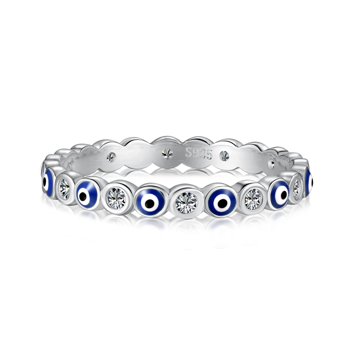 [Perla Lux]Sparkling Vibrant Round Shape Daily Ring