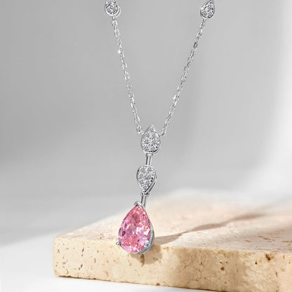 [Perla Lux]Dazzling Pear Cut Necklace