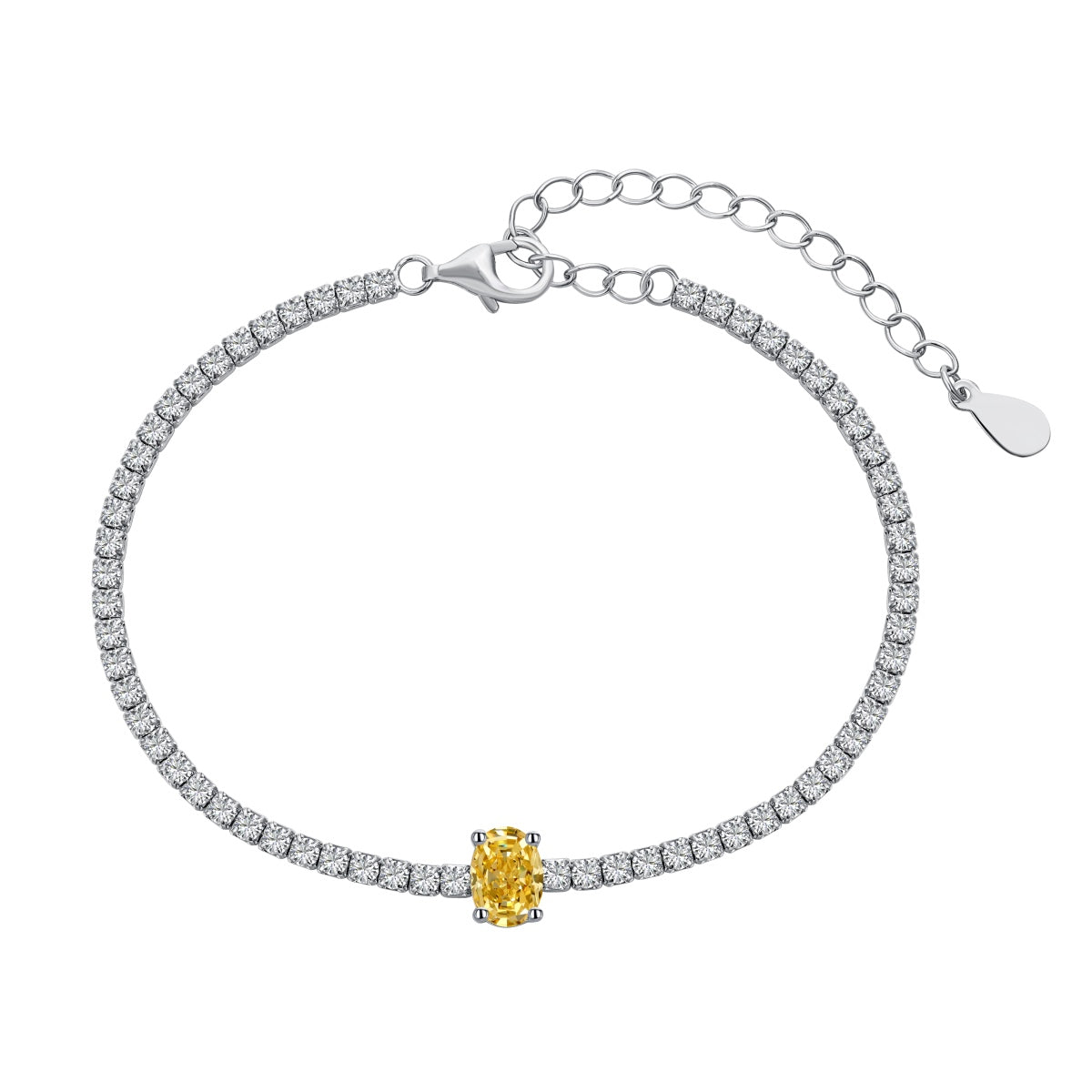 [Perla Lux]0.75 Carat Exquisite Oval Cut Daily Bracelet