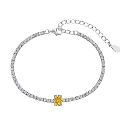 [Perla Lux]0.75 Carat Exquisite Oval Cut Daily Bracelet