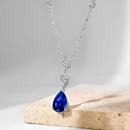 [Perla Lux]Dazzling Pear Cut Necklace