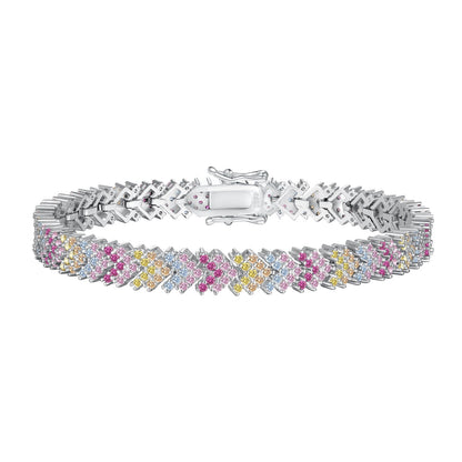 [Perla Lux]Ornate Sparkling Round Cut Party Bracelet