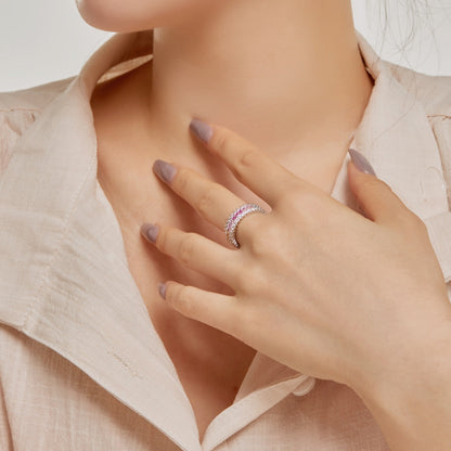 [Perla Lux]Ornate Colorful Radiant Cut Daily Ring