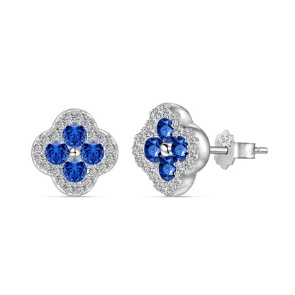 [Perla Lux]Four-Leaf Clover Flower Shaped Earrings
