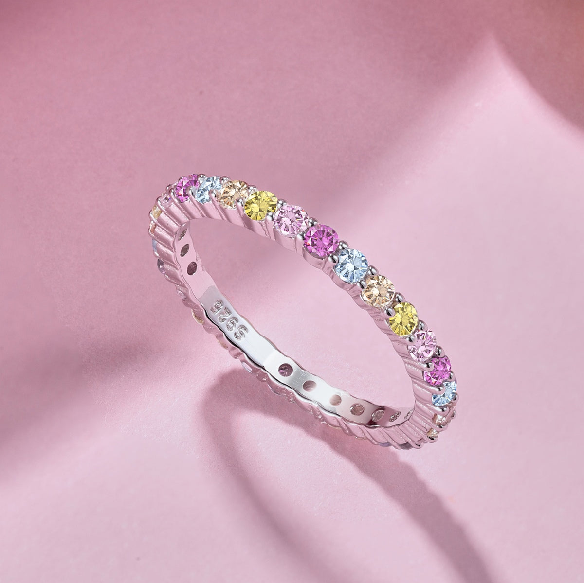 [Perla Lux]Elegant Vivid Round Cut Daily Ring