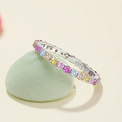 [Perla Lux]Elegant Vivid Round Cut Daily Ring