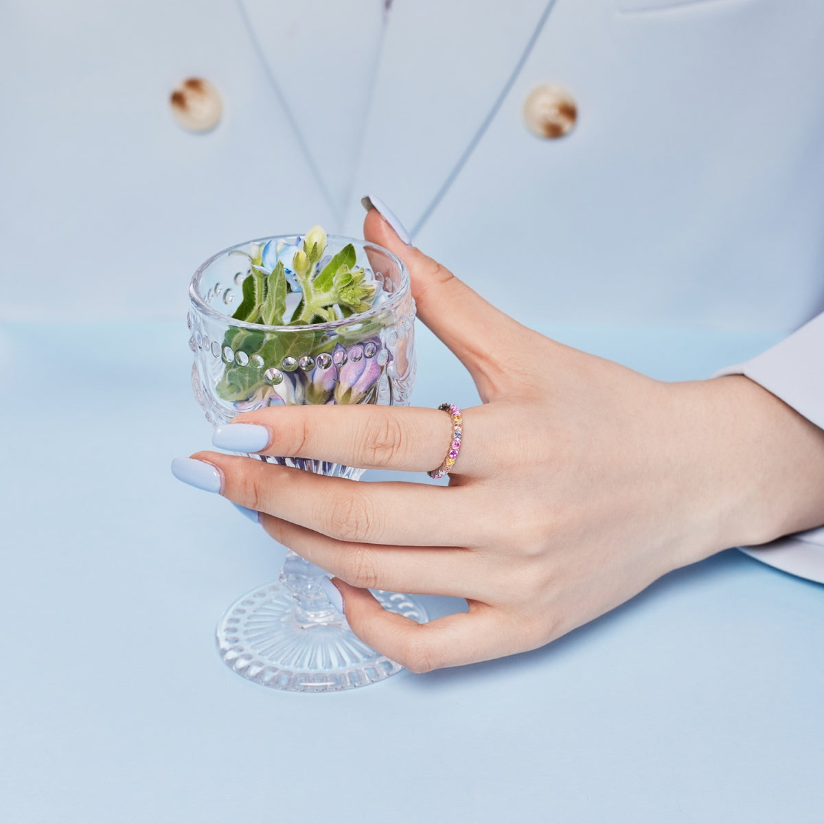 [Perla Lux]Dazzling Resplendent Round Cut Party Ring