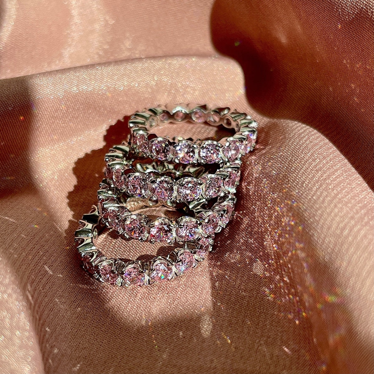 [Perla Lux]Eternity Round Cut Tennis Ring