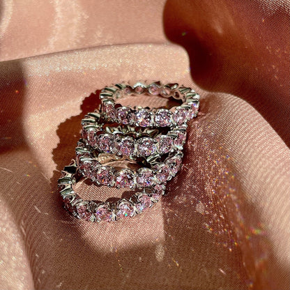 [Perla Lux]Eternity Round Cut Tennis Ring