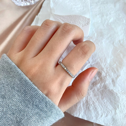 [Perla Lux]Delicate Sparkling Round Cut Daily Ring