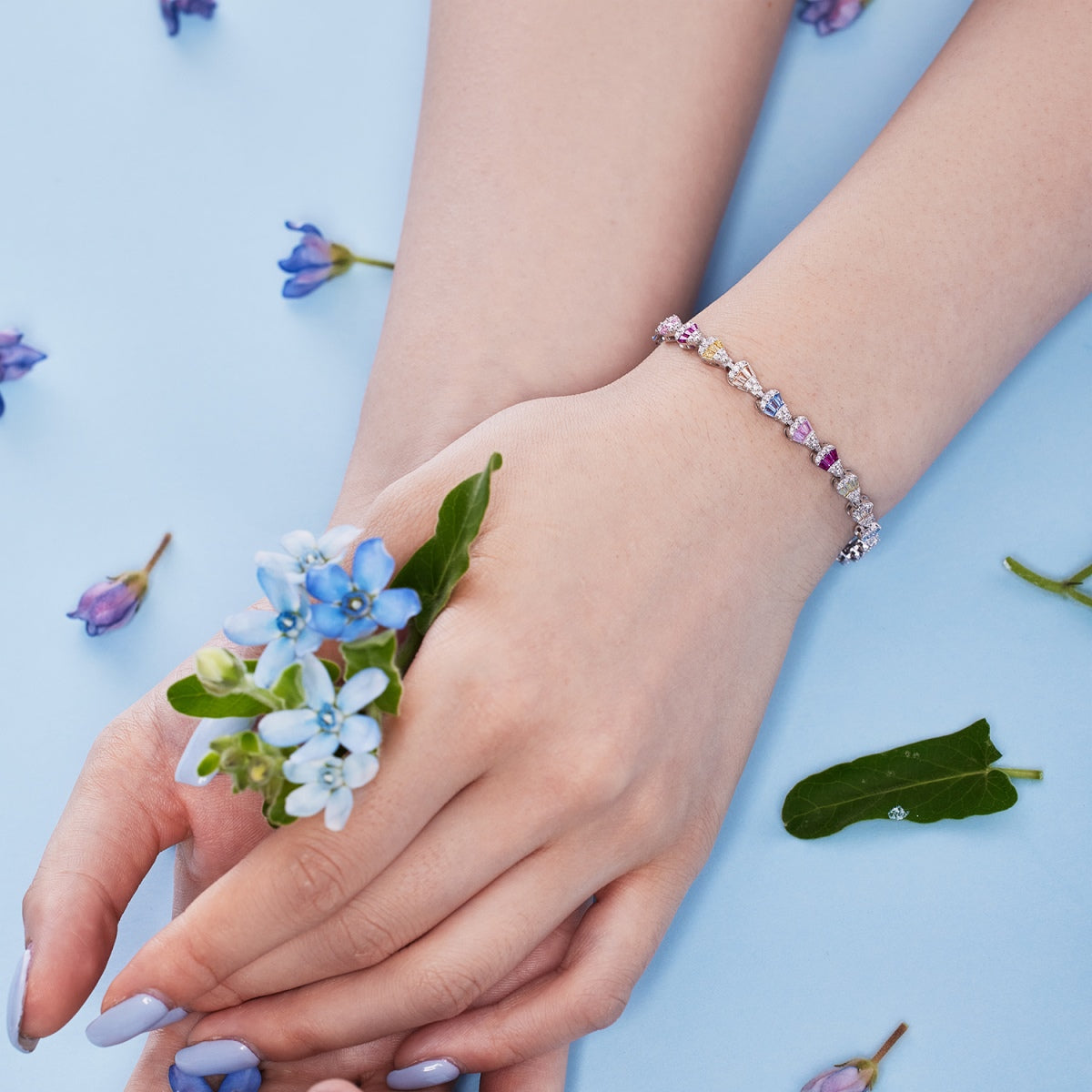 [Perla Lux]Radiant Water Drop Shape Daily Bracelet