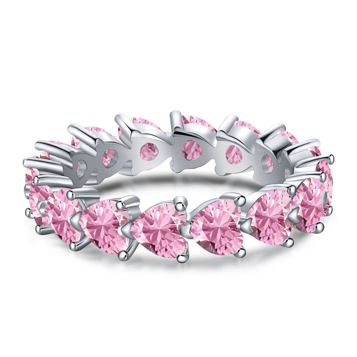 [Perla Lux]0.25 Carat Radiant Romance Heart Cut Lover Ring