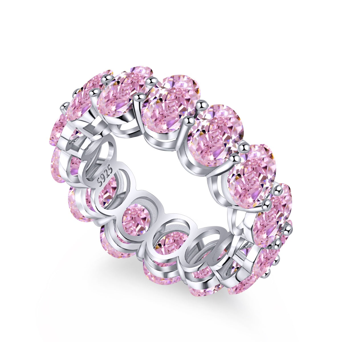 [Perla Lux]Dainty Elongated Cushion Cut Tennis Ring