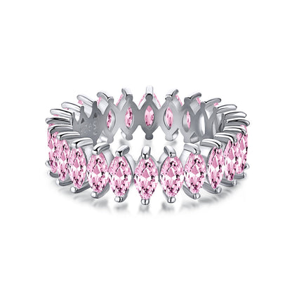[Perla Lux]Gorgeous Marquise Cut Tennis Ring