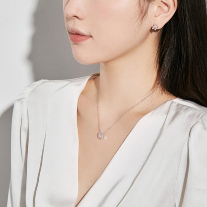 [Perla Lux]1.0 Carat Radiant Princess Cut Wedding Earrings