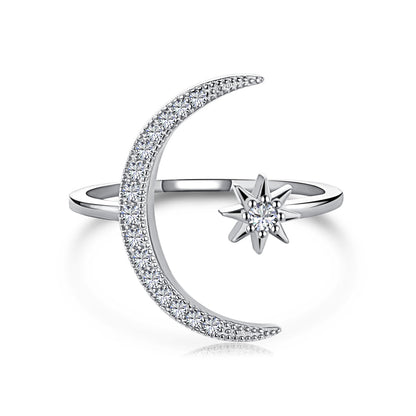 [Perla Lux]Eternity Moon & Star Ring