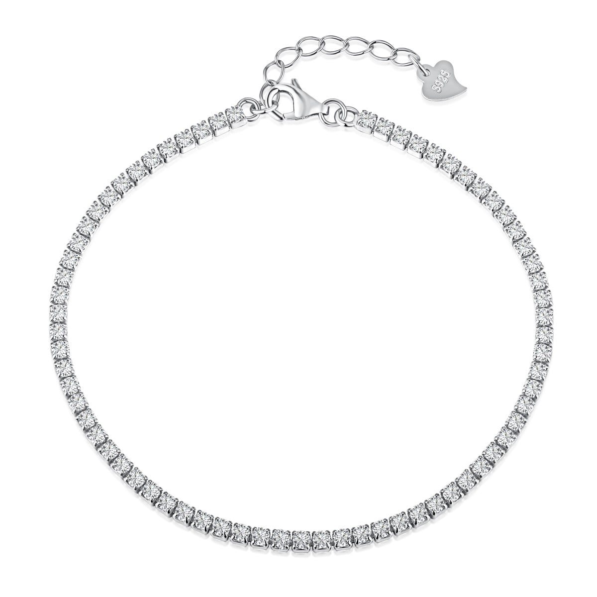 [Perla Lux]Radiant Shinning Princess Cut Tennis Bracelet