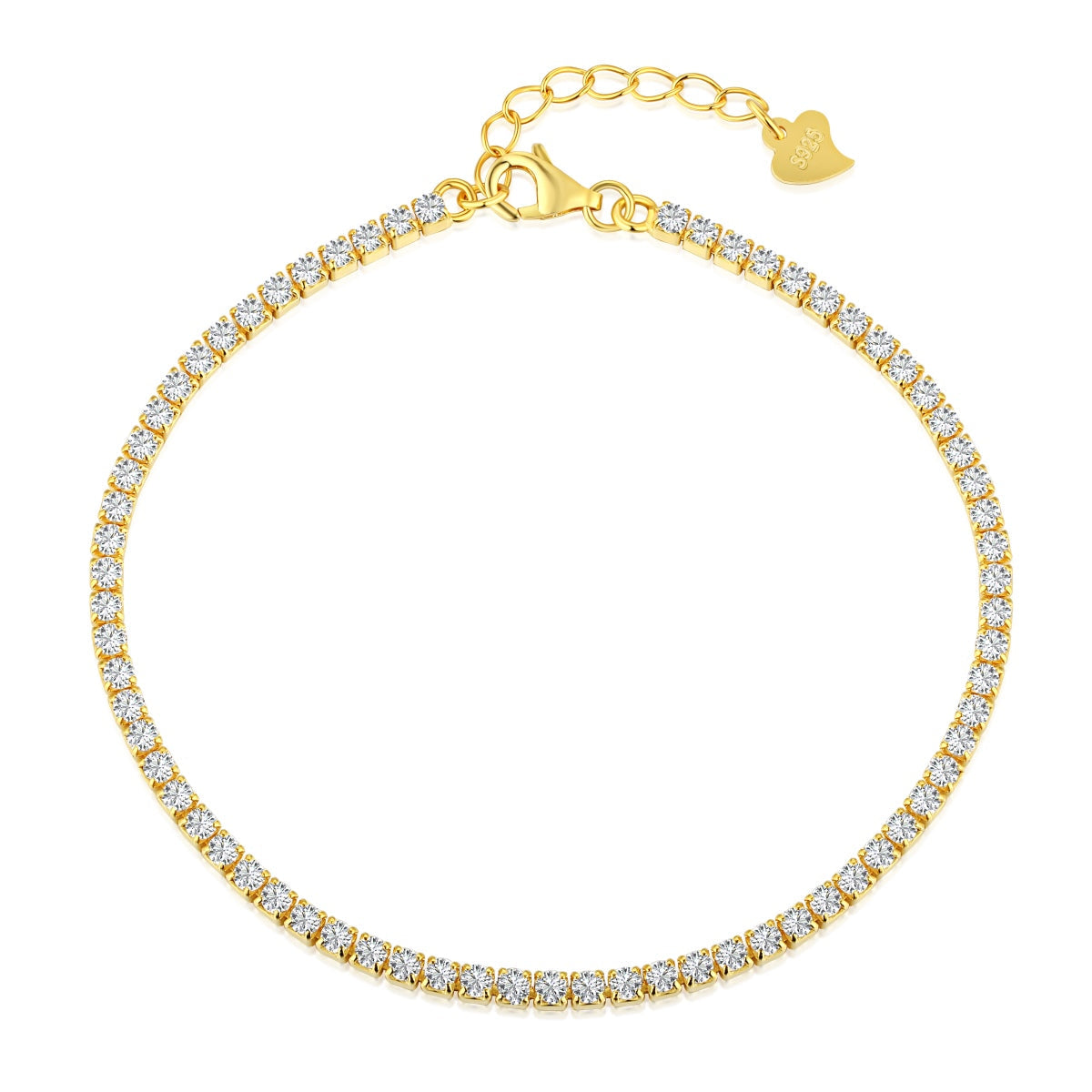 [Perla Lux]Radiant Shinning Princess Cut Tennis Bracelet