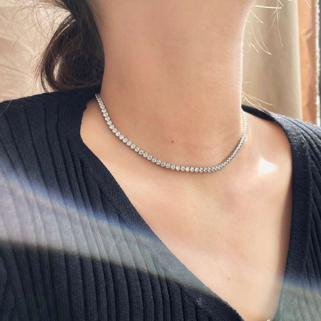 [Perla Lux]Elegant Tennis Chain Necklace