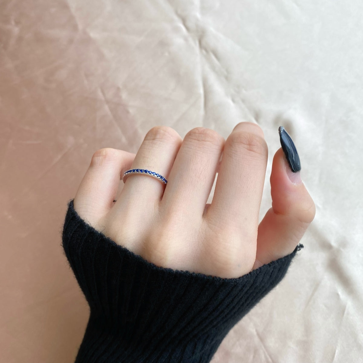 [Perla Lux]Delicate Sparkling Round Cut Daily Ring