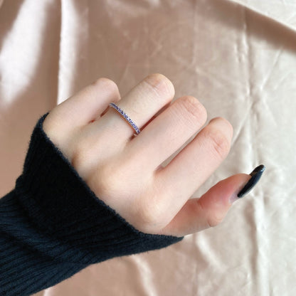 [Perla Lux]Delicate Sparkling Round Cut Daily Ring