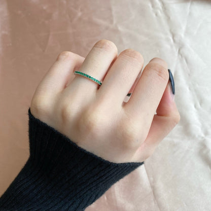 [Perla Lux]Delicate Sparkling Round Cut Daily Ring