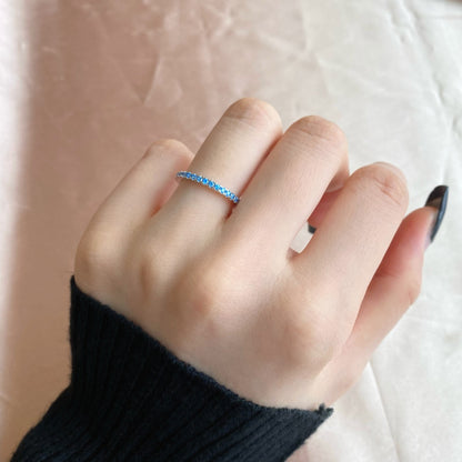 [Perla Lux]Delicate Sparkling Round Cut Daily Ring