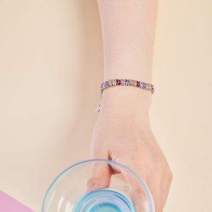 [Perla Lux]Sparkling Exquisite Multi Cut Party Bracelet