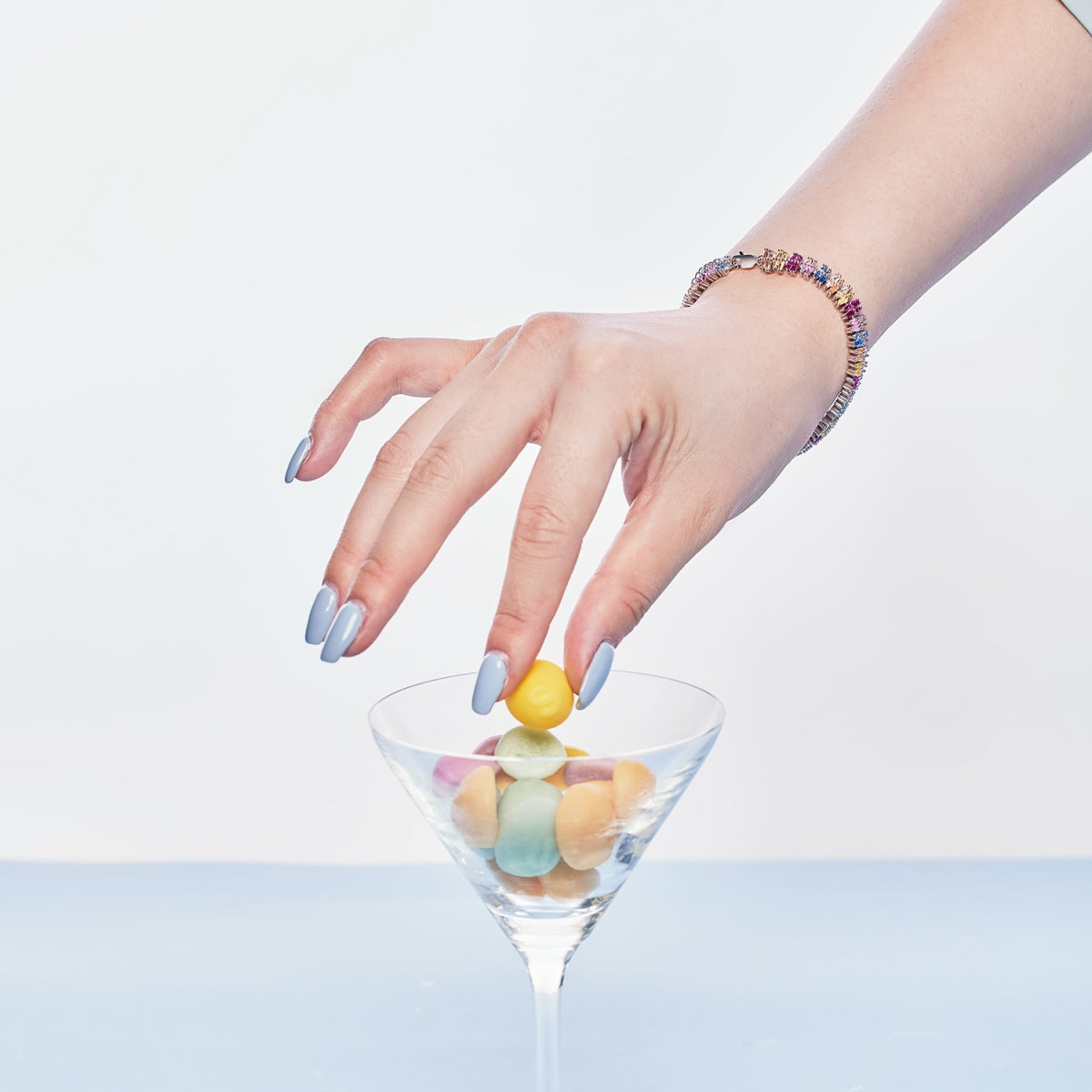 [Perla Lux]Sparkling Exquisite Multi Cut Party Bracelet