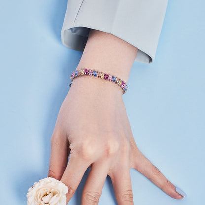 [Perla Lux]Sparkling Exquisite Multi Cut Party Bracelet
