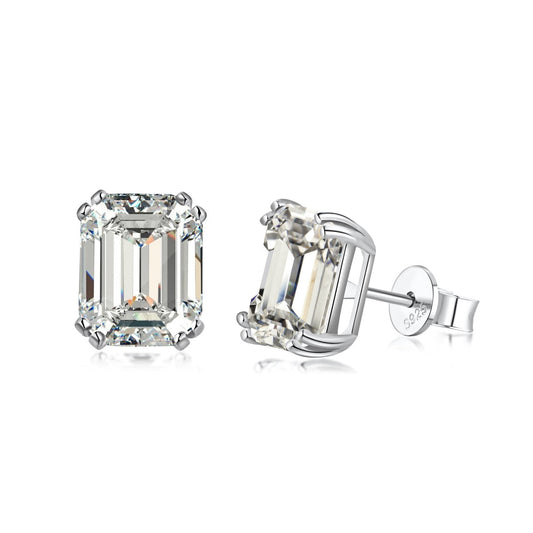 [Perla Lux]Dazzling Square Shape Earrings