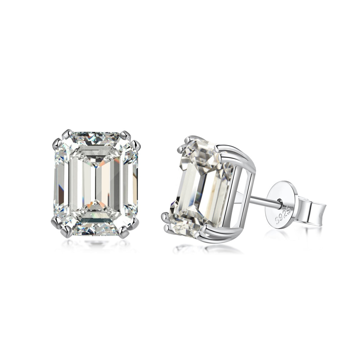 [Perla Lux]Dazzling Square Shape Earrings