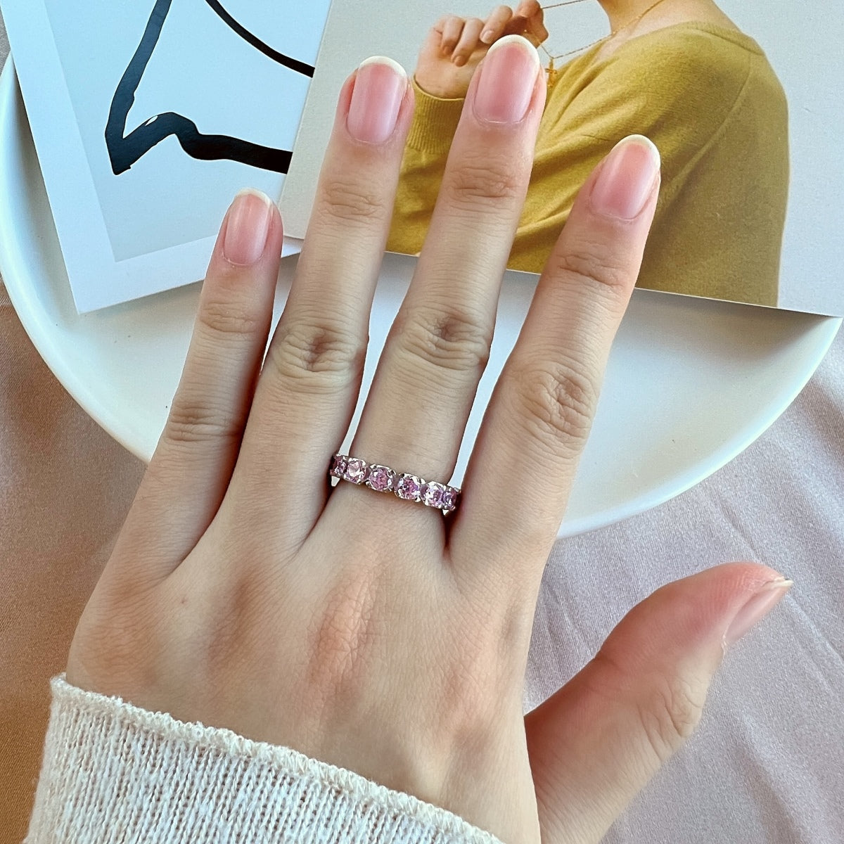 [Perla Lux]Eternity Round Cut Tennis Ring