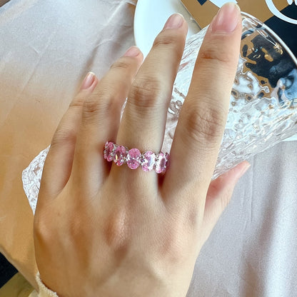 [Perla Lux]Dainty Elongated Cushion Cut Tennis Ring