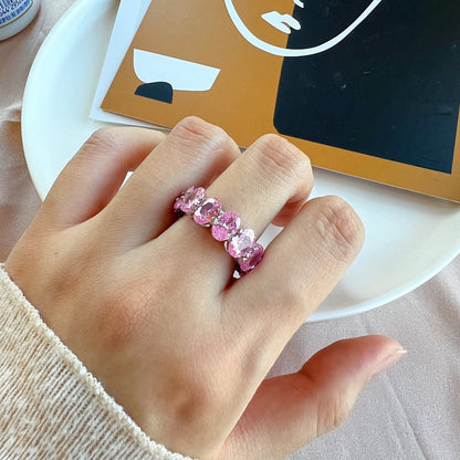 [Perla Lux]Dainty Elongated Cushion Cut Tennis Ring