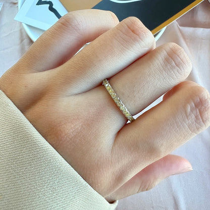 [Perla Lux]Delicate Sparkling Round Cut Daily Ring