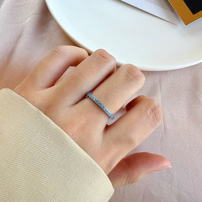 [Perla Lux]Delicate Sparkling Round Cut Daily Ring