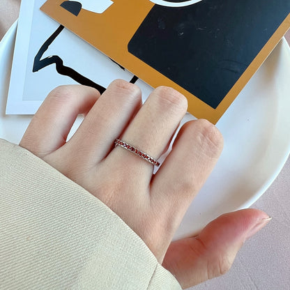 [Perla Lux]Delicate Sparkling Round Cut Daily Ring
