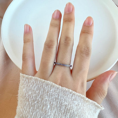 [Perla Lux]Delicate Sparkling Round Cut Daily Ring