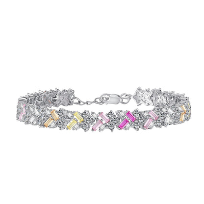 [Perla Lux]Dazzling Unique Multi Shape Daily Bracelet