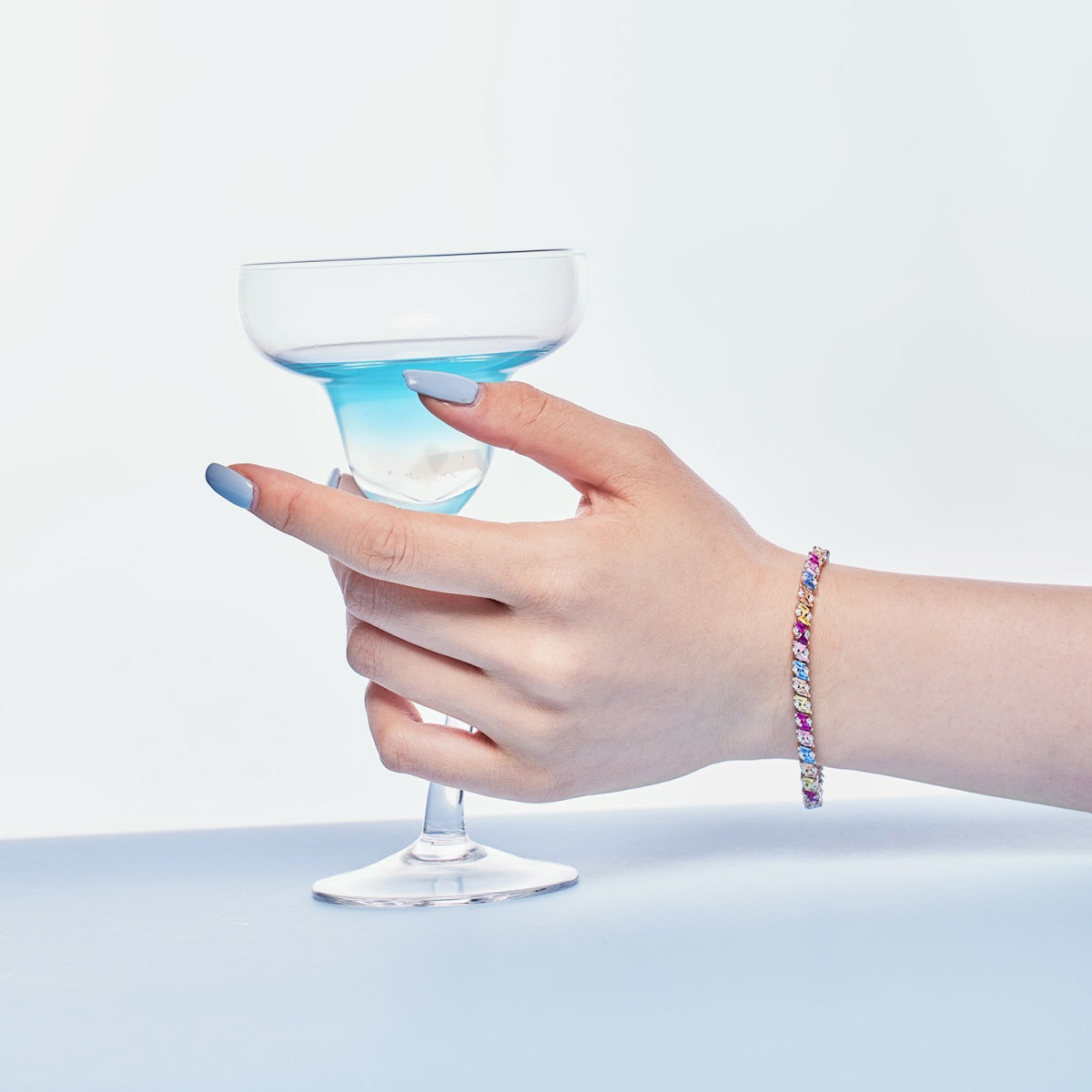 [Perla Lux]Ornate Sparkling Multi Cut Party Bracelet