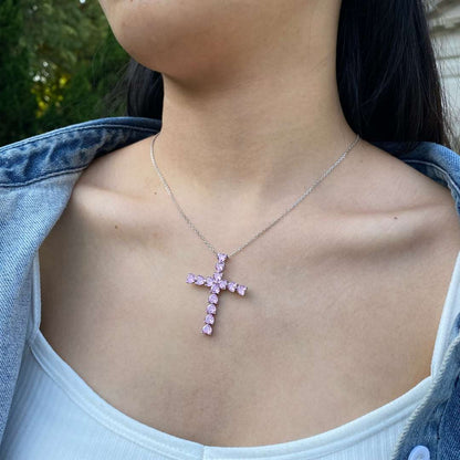 [Perla Lux]Radiant Cross Shape Necklace