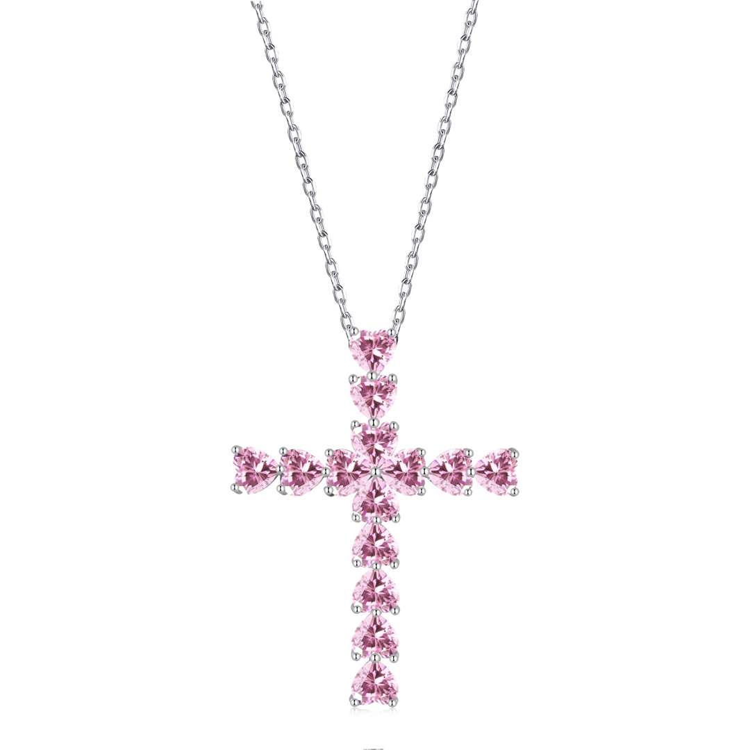 [Perla Lux]Radiant Cross Shape Necklace
