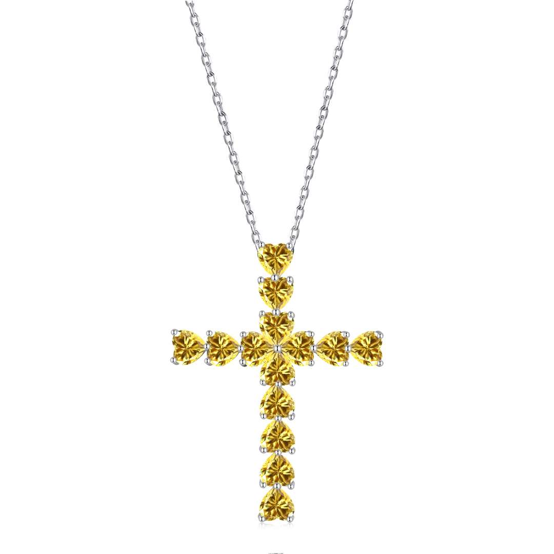 [Perla Lux]Radiant Cross Shape Necklace