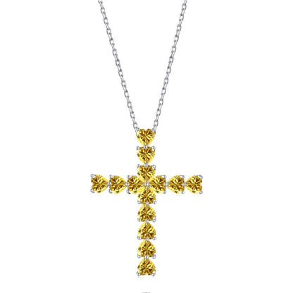 [Perla Lux]Radiant Cross Shape Necklace