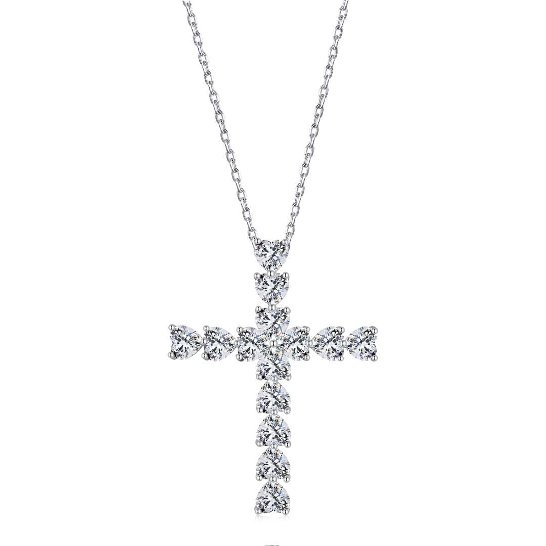 [Perla Lux]Radiant Cross Shape Necklace